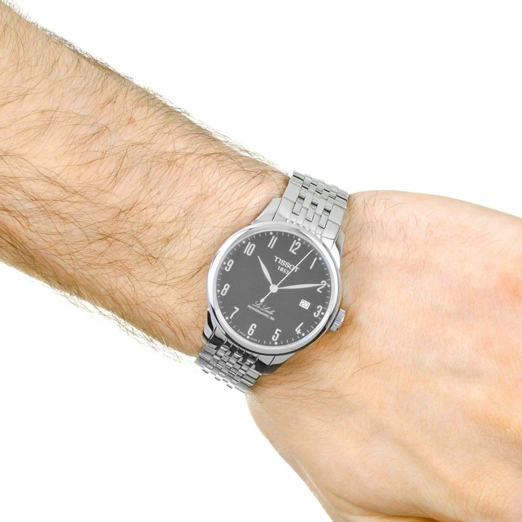 Tissot Le Locle Powermatic 80 Black Dial Silver Steel Strap Watch For Men - T006.407.11.052.00 Buy Now By Tissot