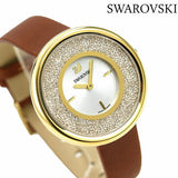 Swarovski Crystalline Pure White Dial Brown Leather Strap Watch for Women - 5275040 Buy Now By Swarovski