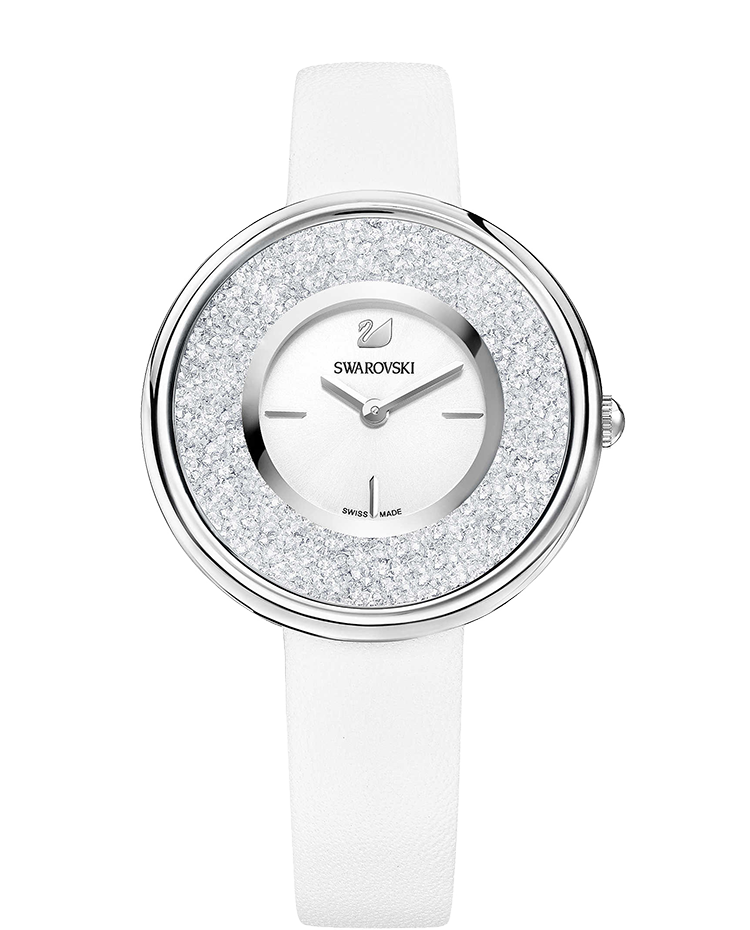 Swarovski Crystalline Pure White Dial White Leather Strap Watch for Women - 5275046 Buy Now By Swarovski