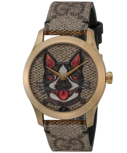 Gucci G-Timeless Brown Dial Brown Leather Strap Unisex Watch - YA1264057 Buy Now By Gucci