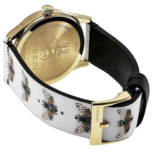 Gucci G Timeless Quartz White Dial White Leather Strap Watch For Women - YA1264109 Buy Now By Gucci