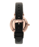 Emporio Armani Gianni T-Bar Mother of Pearl Dial Black Leather Strap Watch For Women - AR11295 Buy Now By Emporio Armani
