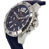 Tommy Hilfiger Nolan Chronograph Blue Dial Blue Rubber Strap Watch for Men - 1791142 Buy Now By Tommy Hilfiger