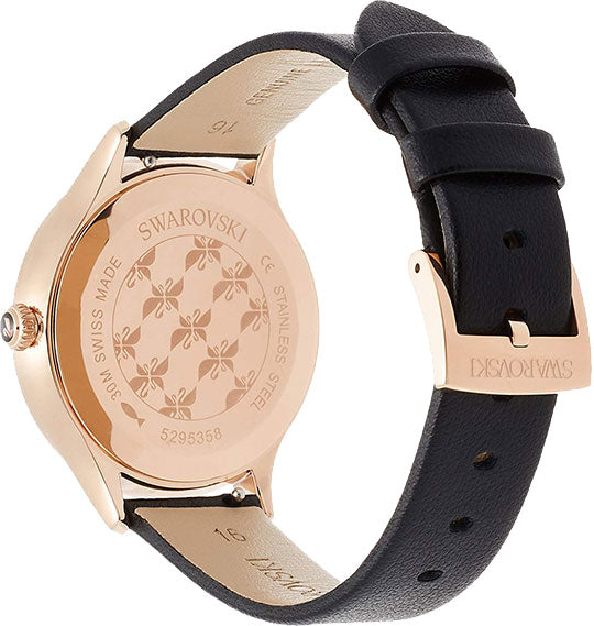 Swarovski Octea Nova Grey Dial Grey Leather Strap Watch for Women - 5295358 Buy Now By Swarovski