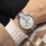 Swarovski Era Journey Chronograph Silver Dial Purple Leather Strap Watch for Women - 5296835 Buy Now By Swarovski