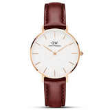 Daniel Wellington Petite St Mawes White Dial Brown Leather Strap Watch For Women - DW00100175 Buy Now By Daniel Wellington