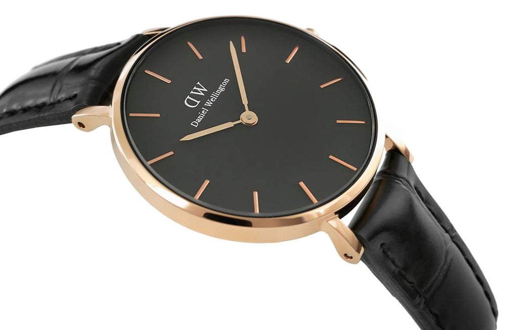 Daniel Wellington Classic Petite Reading Black Dial Black Leather Strap Watch For Women - DW00100167 Buy Now By Daniel Wellington