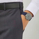 Emporio Armani Aviator Quartz Grey Dial Blue Fabric Strap Watch For Men - AR11144 Buy Now By Emporio Armani