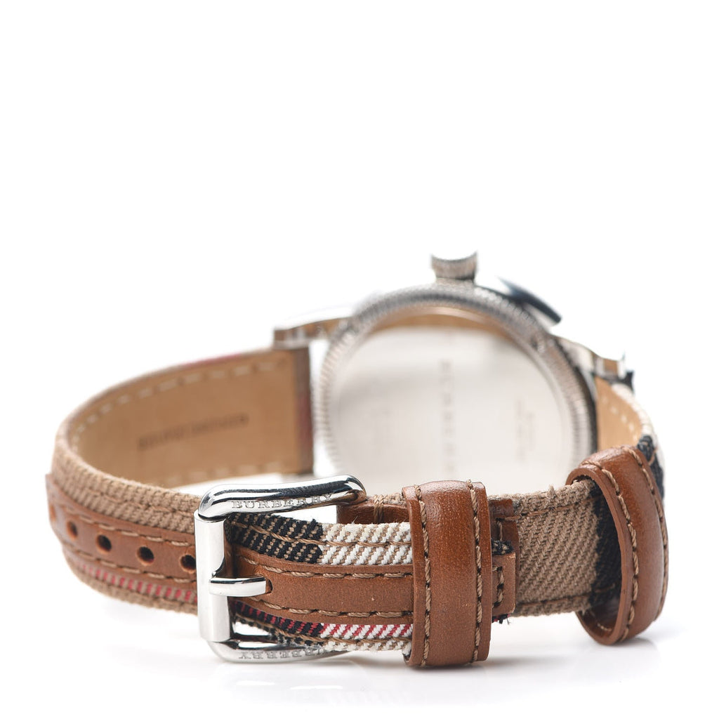 Burberry Utilitarian White Dial Multicolor Leather Strap Watch for Women - BU7824 Buy Now By Burberry