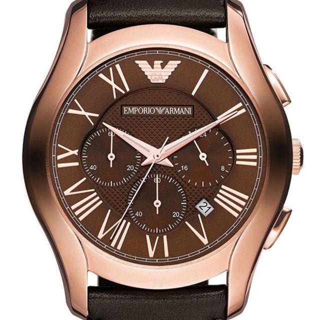 Emporio Armani Chronograph Brown Dial Brown Leather Strap Watch For Men - AR1701 Buy Now By Emporio Armani