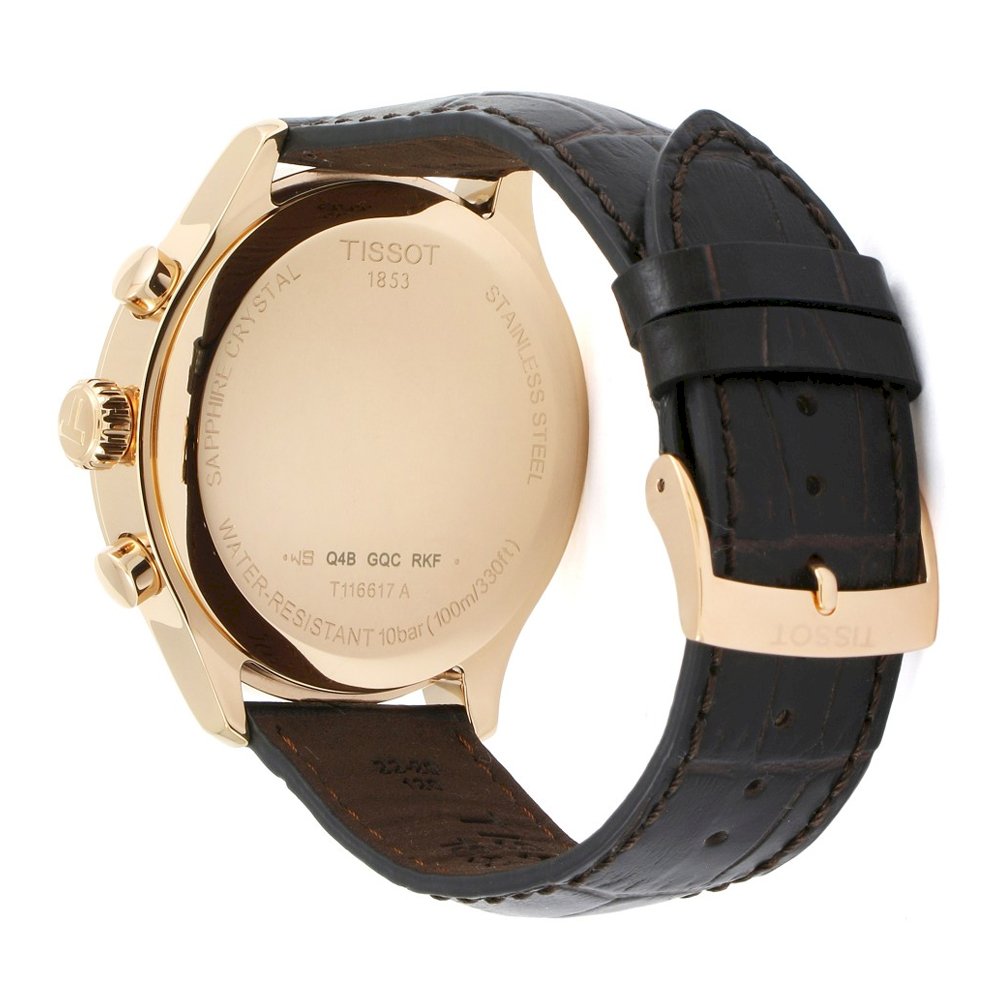 Tissot Chrono XL Black Dial Brown Leather Strap Watch For Men - T116.617.36.057.01 Buy Now By Tissot