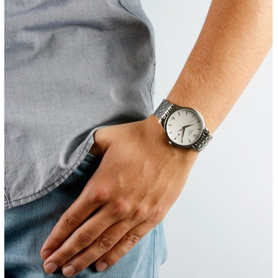 Tissot T Classic Tradition White Dial Silver Steel Strap Watch For Men - T063.610.11.037.00 Buy Now By Tissot
