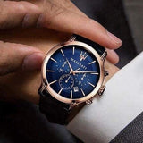 Maserati Epoca Blue Dial Leather Blue Strap Watch For Men - R8871618007 Buy Now By Maserati