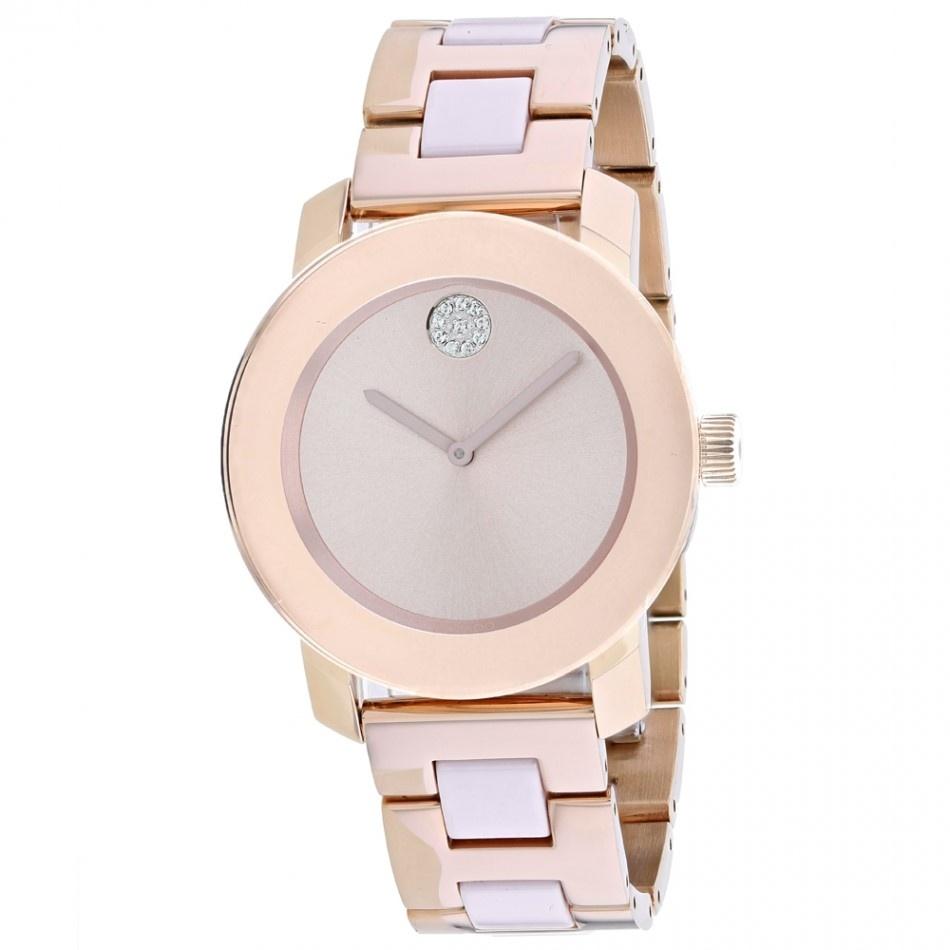 Movado Bold Rose Gold Dial Two Tone Steel Strap Watch for Women - 3600639 Buy Now By Movado