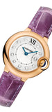 Cartier Ballon Bleu Diamonds White Dial Pink Leather Strap Watch for Women - WE902050 Buy Now By Cartier