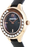 Swarovski Lovely Crystals Analog Black Dial Black Leather Strap Watch for Women - 5301877 Buy Now By Swarovski