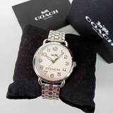 Coach Delancey Classic White Dial Silver Steel Strap Watch for Women - 14502260 Buy Now By Coach