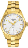 Tissot T Classic PR 100 Lady White Dial Gold Steel Strap Watch for Women - T101.210.33.031.00 Buy Now By Tissot