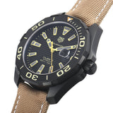 Tag Heuer Aquaracer 300 Calibre 5 Automatic Black Dial Brown Nylon Strap Watch for Men - WAY208C.FC6383 Buy Now By Tag Heuer