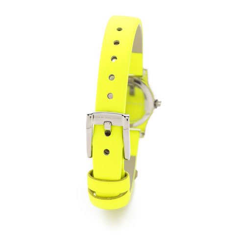 Marc Jacobs Henry White Dial Neon Yellow Rubber Strap Watch for Women - MBM1235 Buy Now By Marc Jacobs
