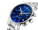 Calvin Klein City Chronograph Blue Dial Silver Steel Strap Watch for Men - K2G2714N Buy Now By Calvin Klein