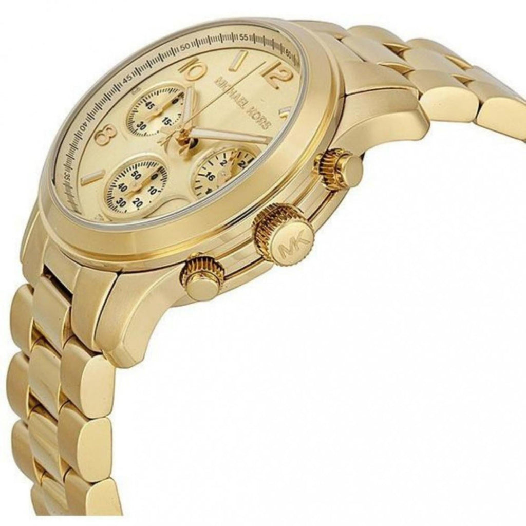 Michael Kors Runway Gold Dial Gold Stainless Steel Strap Watch for Women - MK5055 Buy Now By Michael Kors