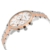 Emporio Armani Giovanni Chronograph Quartz White Dial Two Tone Steel Strap Watch For Men - AR11209 Buy Now By Emporio Armani