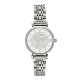 Emporio Armani Gianni T Bar White Crystal Pave Dial Silver Stainless Steel Strap Watch For Women - AR1925 Buy Now By Emporio Armani