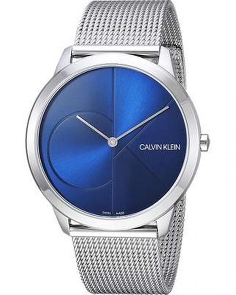 Calvin Klein Minimal Blue Dial Silver Mesh Bracelet Watch for Men - K3M2112N Buy Now By Calvin Klein