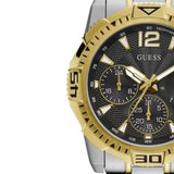 Guess Commander Chronograph Black Dial Two Tone Steel Strap Watch for Men - GW0056G4 Buy Now By Guess