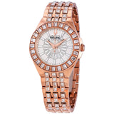 Bulova Phantom White Dial with Swarovski Baguettes Rose Gold Steel Strap Watch for Women - 98L268 Buy Now By Bulova