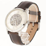Fossil Neutra Automatic Skeleton White Dial Brown Leather Strap Watch for Men - ME3184 Buy Now By Fossil