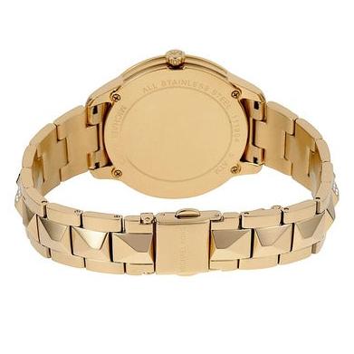 Michael Kors Petite Runway Mercer Blue Dial Gold Steel Strap Watch For Women - MK6673 Buy Now By Michael Kors