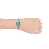 Michael Kors Petite Runway Mercer Blue Dial Gold Steel Strap Watch For Women - MK6673 Buy Now By Michael Kors