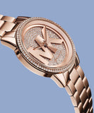 Michael Kors Ritz Analog Crystals Silver Dial Rose Gold Steel Strap Watch for Women - MK6863 Buy Now By Michael Kors
