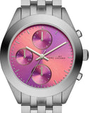 Marc Jacobs Peeker Chronograph Pink Dial Silver Steel Strap Watch for Women - MBM3372 Buy Now By Marc Jacobs