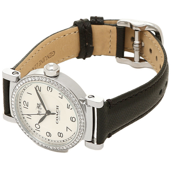 Coach Madison White Dial Black Leather Strap Watch for Women - 14502399 Buy Now By Coach