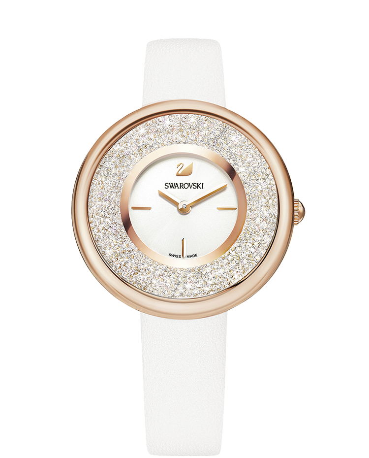 Swarovski Crystalline Pure White Dial White Leather Strap Watch for Women - 5376083 Buy Now By Swarovski