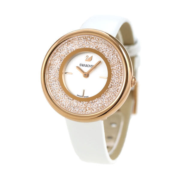 Swarovski Crystalline Pure White Dial White Leather Strap Watch for Women - 5376083 Buy Now By Swarovski