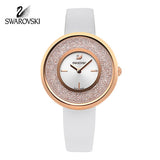 Swarovski Crystalline Pure White Dial White Leather Strap Watch for Women - 5376083 Buy Now By Swarovski