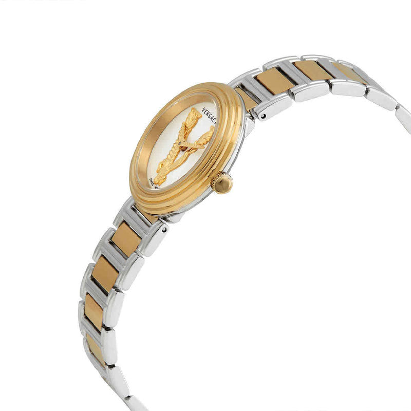 Versace Virtus Quartz White Dial Two Tone Steel Strap Watch For Women - VET300721 Buy Now By Versace
