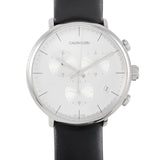 Calvin Klein High Noon Chronograph White Dial Black Leather Strap Watch for Men - K8M271C6 Buy Now By Calvin Klein