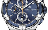 Maurice Lacroix Aikon Chronograph Blue Dial Blue Leather Strap Watch For Men - AI1018-SS001-432-4 Buy Now By Maurice Lacroix