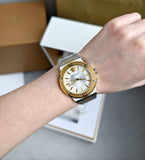 Versace Hellenyium Green Dial Two Tone Steel Strap Watch for Women - VEVH00620 Buy Now By Versace