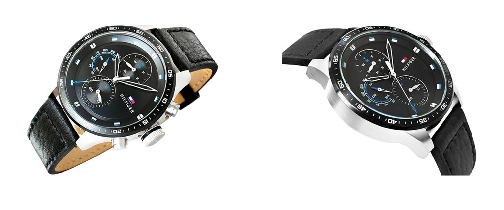 Tommy Hilfiger Trent Chronograph Quartz Black Dial Black Leather Strap Watch For Men - 1791810 Buy Now By Tommy Hilfiger