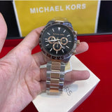 Michael Kors Layton Chronograph Black Dial Two Tone Steel Strap Watch For Men - MK8913 Buy Now By Michael Kors