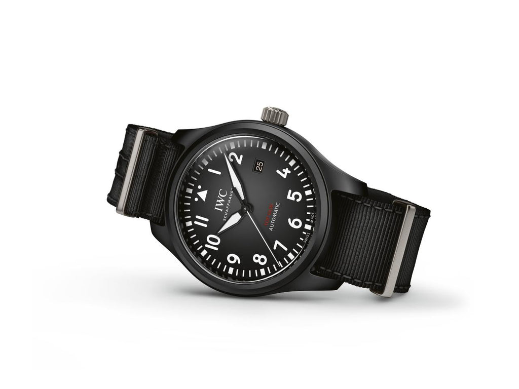 IWC Pilot Watch Chronograph Top Gun Edition Black Dial Black Nylon Strap Watch for Men - IW326901 Buy Now By IWC