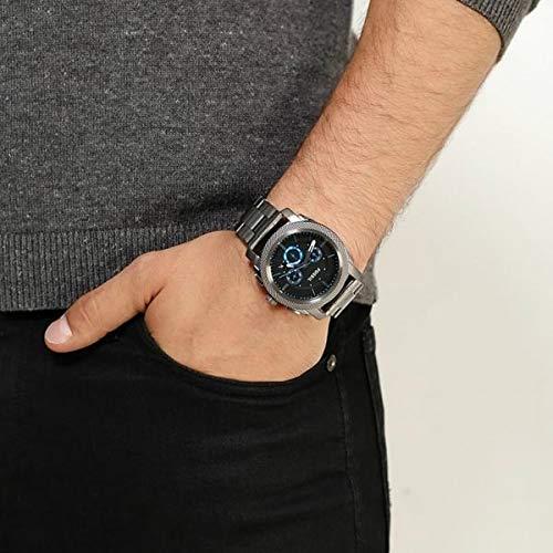 Fossil Machine Chronograph Brown Dial Grey Steel Strap Watch for Men - FS4931 Buy Now By Fossil