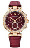Swarovski Era Journey Red Dial Red Leather Strap Watch for Women - 5416701 Buy Now By Swarovski