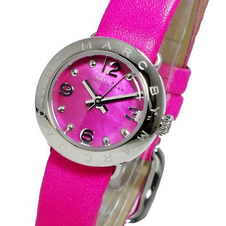 Marc Jacobs Amy Pop Pink Dial Pink Leather Strap Watch for Women - MBM1286 Buy Now By Marc Jacobs